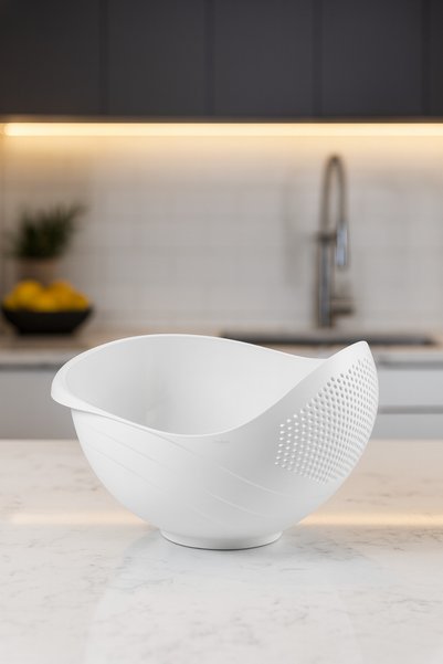 Melkan Home 3 Litre Pirinç Süzgeci ve Makarna Süzgeci – Çok Amaçlı Mutfak Süzme Kabı | BPA İçermez Geniş Hacimli