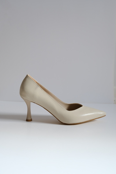 Munshoes Mia Beige Skin Women's Heeled Shoes