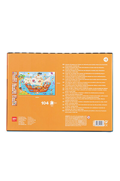 Aplı Puzzle APLI Pirátská loď - Pozorování, 104 dílků