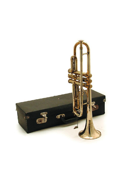 AYDINARTSHOP Dekoratif Kutulu Pirinç Trompet 49 cm Müzik Temalı Obje