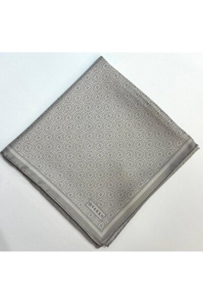 Vakko Tivil Monogram Silk Scarf 41408-Sand