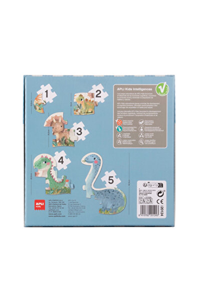 Aplı Primul meu puzzle progresiv dinozauri, 15 piese mari