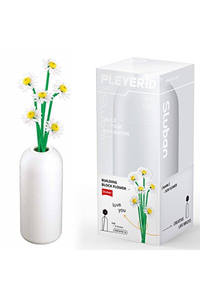 Sluban Set de construcție cu flori, 255 piese, Margaretă -