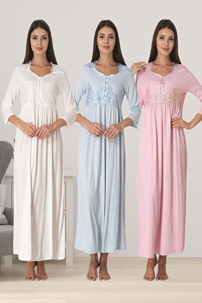 by İGP Maternity Nightgown with Nursing Features