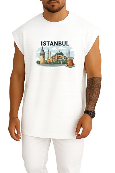 Bahriyeli Collection supradimensionat Istanbul - Atlet cu designul Moscheeiul Hagia Sofia și Tea Chest