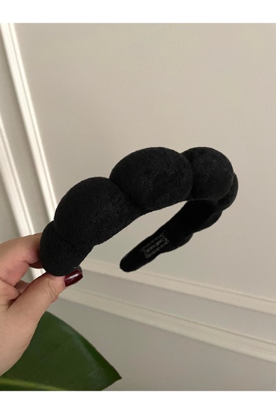 By Selen Suyolcu قماش منشفة ملتوي منحني للسبا وتاج للمكياج