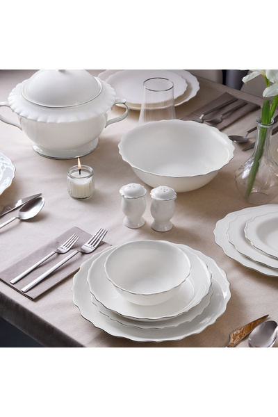 Aryıldız Seawave Platin 60 Parça 12 Kişilik Yemek Takımı