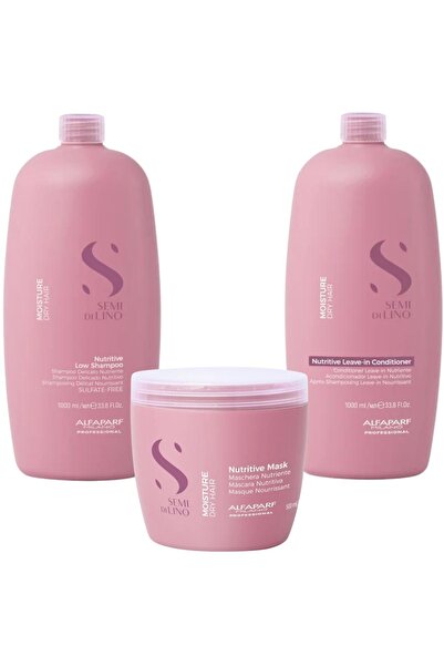 Alfaparf Milano Alfaparf Semi di Lino Moisture Nutritive Set, Șampon, 1000 ml...