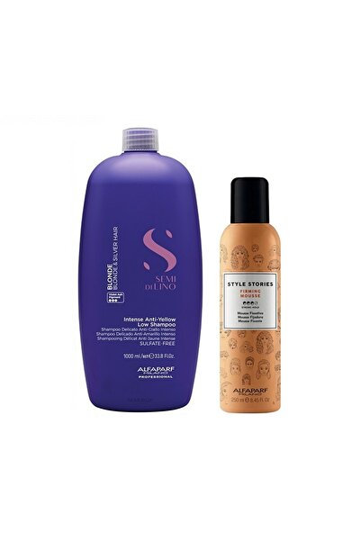 Alfaparf Milano Alfaparf Semi di Lino Blonde Set, Anti-Yellow Low Shampoo 100...