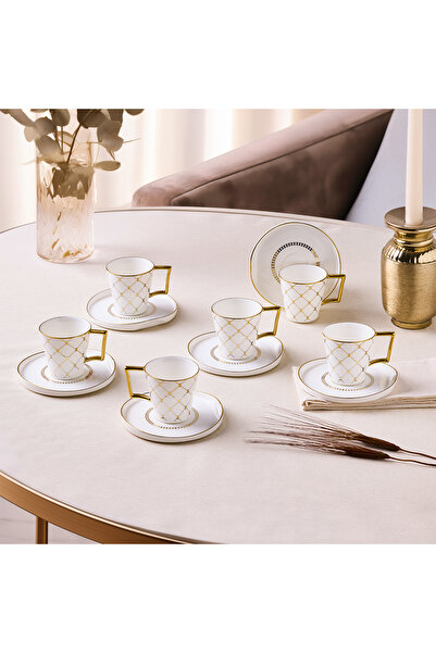 Aryıldız Perla 12 Parça 6 Kişilik Kahve Fincan Takımı 90 ml