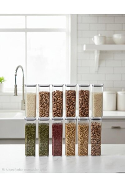 Geseus Long Rectangular Airtight Food Storage Container 12 Pieces 4100 ml