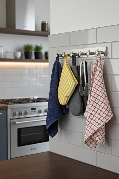 Genel Markalar Paslanmaz Çelik Yapışkanlı Duvar Askılığı | Delmeden Montaj Su...