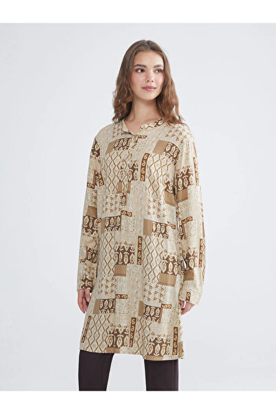 LC Waikiki Judge Collar Patterned Women's Tunic