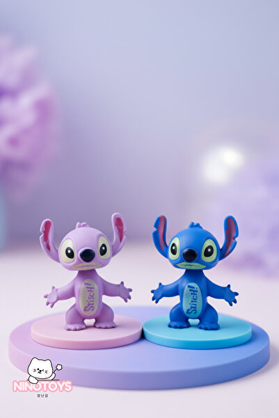 NinoToys Stitch ve Stitch Angel Sevimli Figür Oyuncak 2'li