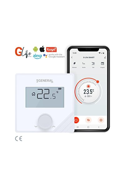 GENERAL Life Mitra HT25S Rf Smart Kablosuz Wi-fi Akıllı Oda Termostatı - Beyaz