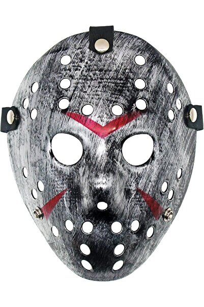 Go İthalat قناع جيسون قناع هانيبال معدني فضي اللون 20×25 سم (4457)