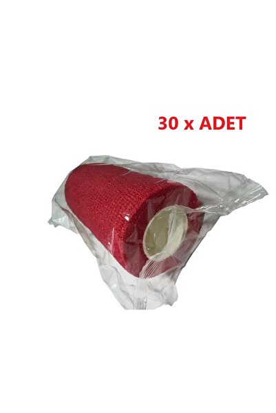 TarımGaraj Sayberk Yapışkanlı Hayvan Ayak Bandaj-Kırmızı 30 Adet