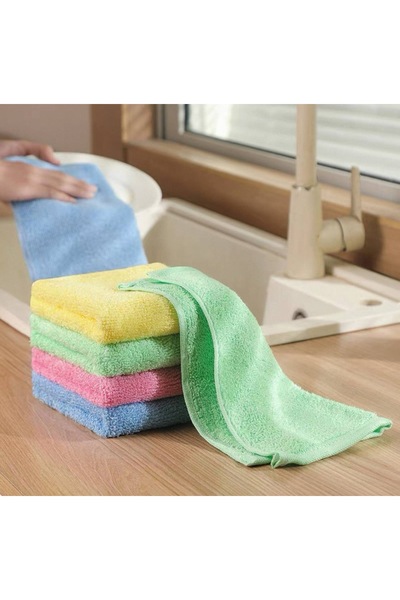 Generic Magic Bamboo Fiber Oil-Removing Towel Set of 4