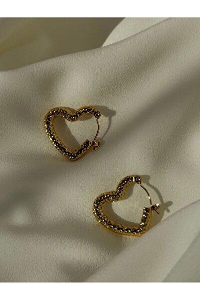 stainles steel Çelik Gold Küpe