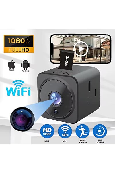 tap10 WiFi Mini Kamera - HD Kayıt, Hareket Algılama ve Uzaktan İzleme + 32GB ...