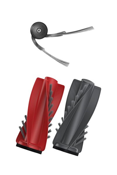 ROPALDE Σετ ανταλλακτικών 1 ΣΕΤ ΚΥΡΙΑ ΒΟΥΡΤΣΑ - 1 ΣΕΤ ΑΝΤΑΛΛΑΚΤΙΚΩΝ ΠΛΕΥΡΙΚΗΣ ΒΟΥΡΤΣΑΣ για ρομποτική ηλεκτρική σκούπα Roborock QRevo C