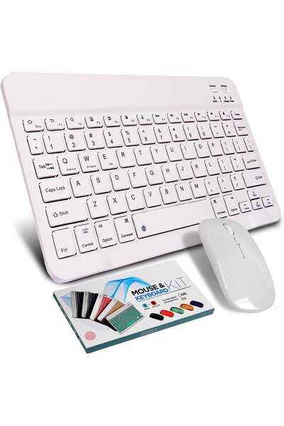 Ozaki Bluetooth ios Ipad Android Windows Uyumlu Klavye Mouse Seti Beyaz