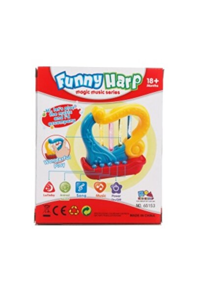 CREATIVE Toy harp with lights and sounds, for children 18 months+, plastic, 13 x 6 x 16 cm, multicolor