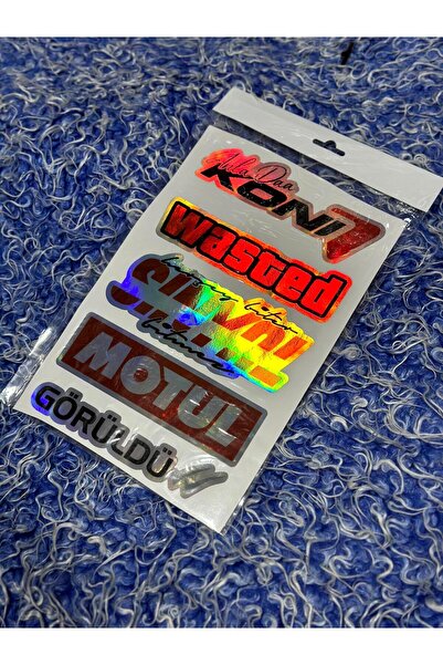 Hobi Butik ARABA ARKA CAM YAZILARI HOLOGRAMLI YENİ MODEL STİCKER