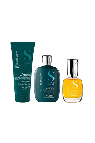 Alfaparf Milano Alfaparf Semi di Lino Reconstruction Set, Șampon 250ml + Șamp...