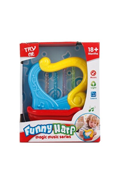 CREATIVE Toy harp with lights and sounds, for children 18 months+, plastic, 13 x 6 x 16 cm, multicolor
