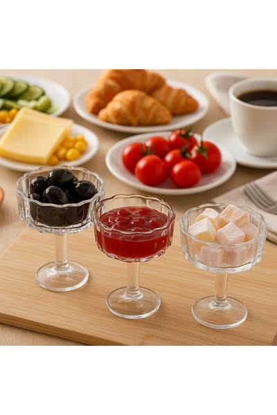 Fiyakalı Ürünler Atölyesi 6’lı Lokumluk Şekerlik ve Reçellik Seti – Şık Sunum...