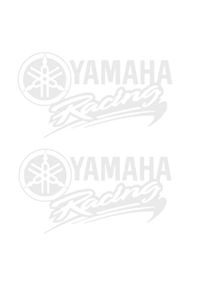 Oracal Set 2 stickere decorative, rezistente, moto Yamaha Racing, 15cm, alb