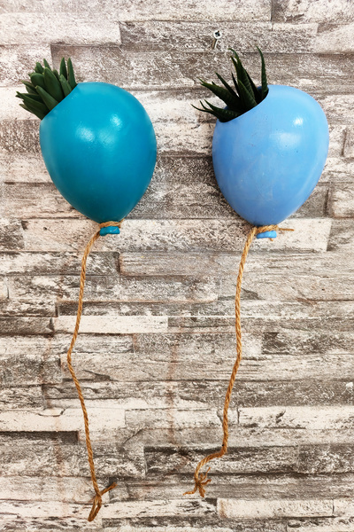 incirop 2'li Renkli Küçük Balon Duvar Saksısı Seti – Duvara Monte El Yapımı S...