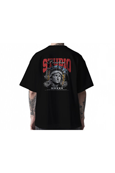 Koi Art Design فريدوم ستوديو / قصة فضفاضة تي شيرت للجنسين / 95% قطن عالي الجو...