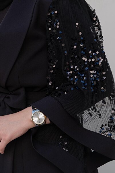 MİANOTTE Chiffon Sequin Embroidered Belted Jacket Pants Set