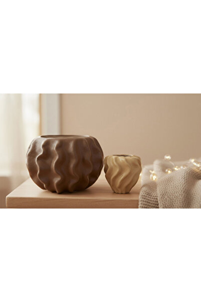 Liora Ceramic Toprak Rüyası Vazo Seti - 2'li - 17x15cm, 19x17cm