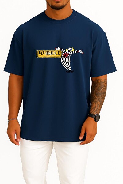 Bahriyeli Collection Tricou unisex cu design supradimensionat Beetlejuice Car...