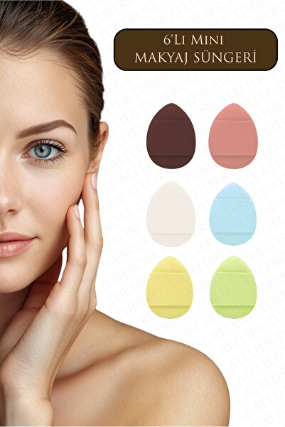 Makyaj Süngeri Mini 6'Lı Paket Concealer Make Up