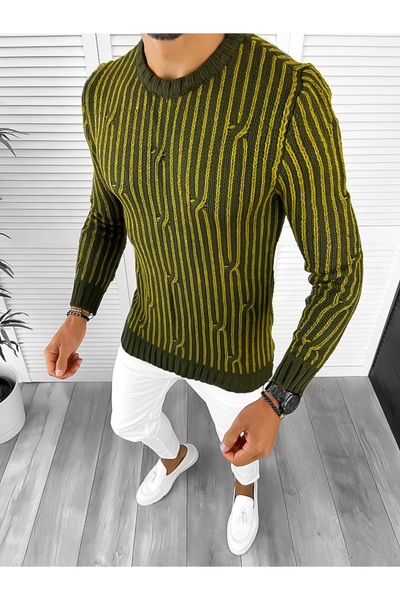 dehaine Men's striped sweater, T3711