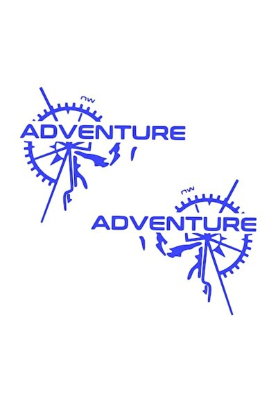 Oracal Set 2 Stickere Off Road Adventure cu Busola (stanga+dreapta), albastru