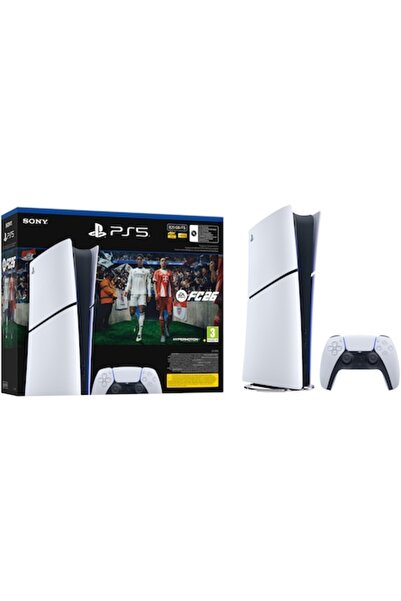 Sony Consolă PlayStation 5 Digital Edition (PS5) Slim, SSD de 825 GB, șasiu electronic, pachet EA Sports FC 26