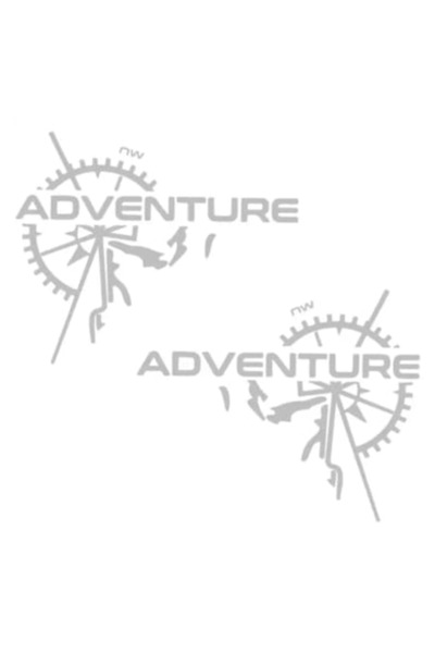 Oracal Set 2 Stickere Off Road Adventure cu Busola (stanga+dreapta), gri