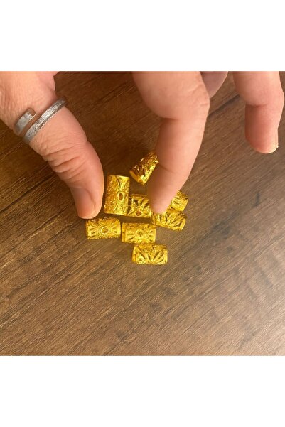 YASEMİN KAPLAN Bohemian Design Rasta Hair Beads – Gold Color