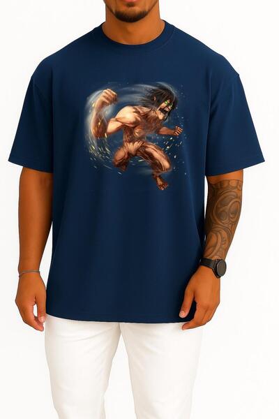 Bahriyeli Collection supradimensionat Attack On Titans Eren Design pentru pie...