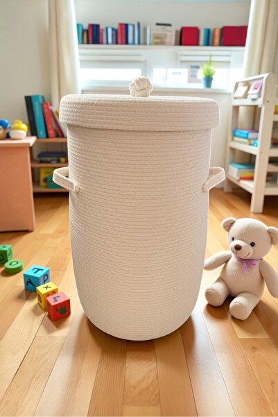 Bohemahome Εκρού καλάθι πλυντηρίου ρούχων πολλαπλών χρήσεων, καλάθι μπάνιου, ...