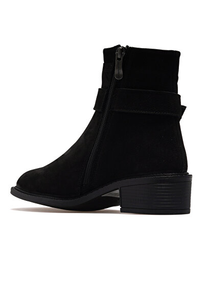 Mammamia Γυναικείες μπότες καθημερινά με τακούνι από γνήσιο δέρμα 25k D25kb-8075 Z Μαύρο Nubuck