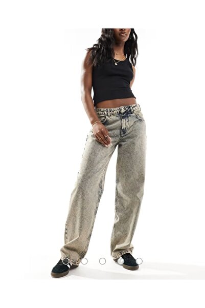 ASOS Yıkamali Kumaş Baggy Jean