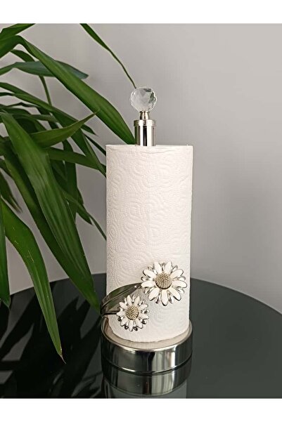 PARILTI HOME COLLECTİON Paper Towel Holder Silver Roll