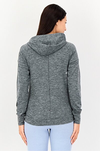 Asics Women Sportswear Fit Long Sleeve Training Hoodie, Charcoal Heather