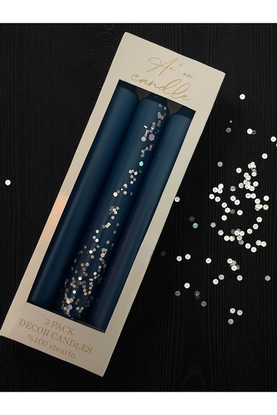Ae'on candle studio Ae'on Éclat Bleu Collection 3'lü Dekoratif Set